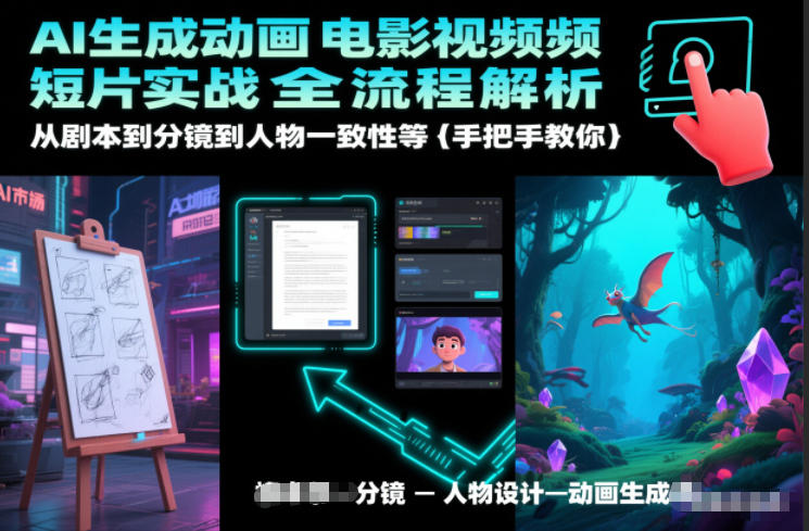 AI生成动画电影视频短片实战全流程解析，从剧本到分镜到人物一致性等手把手教你-选优云网创