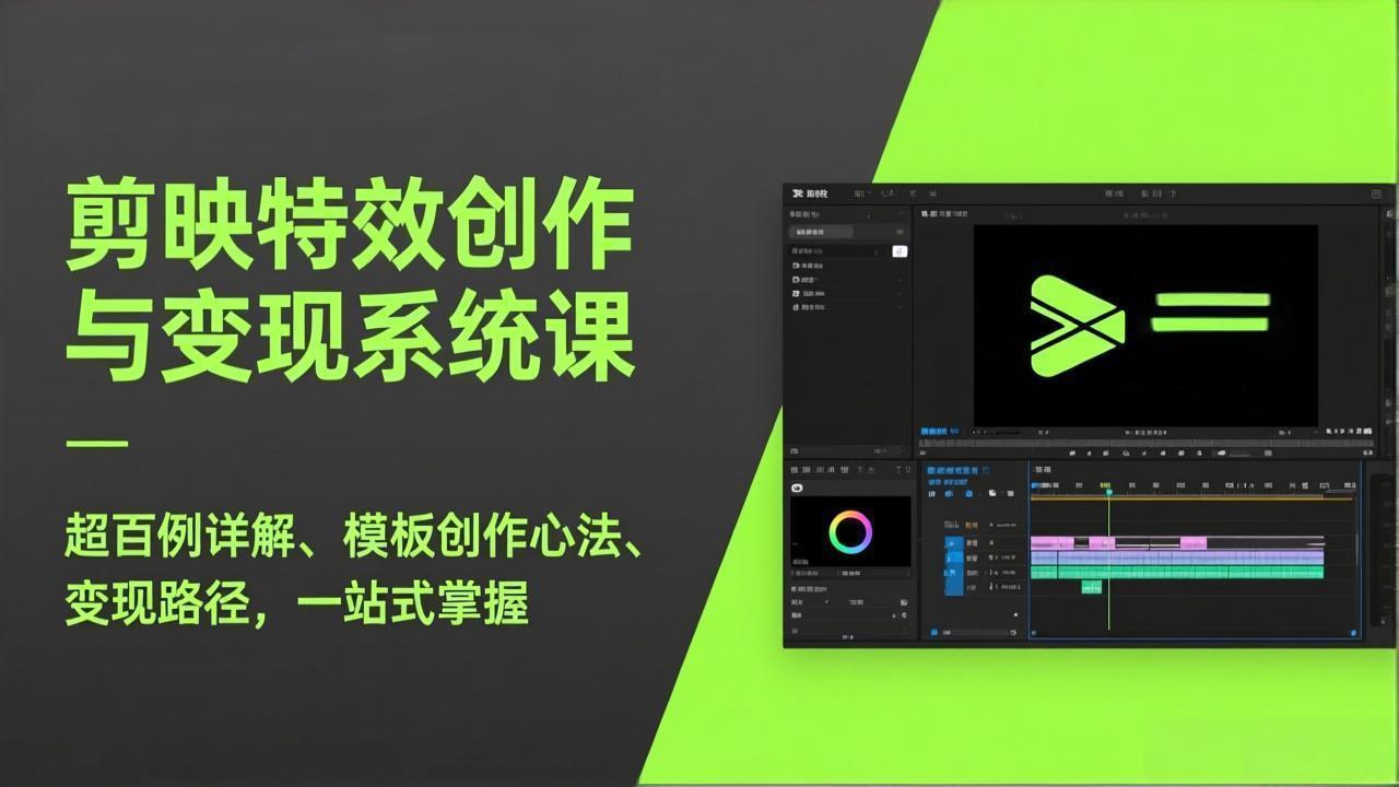 剪映特效创作与变现系统课，超百例详解、模板创作心法、变现路径，一站式掌握-选优云网创