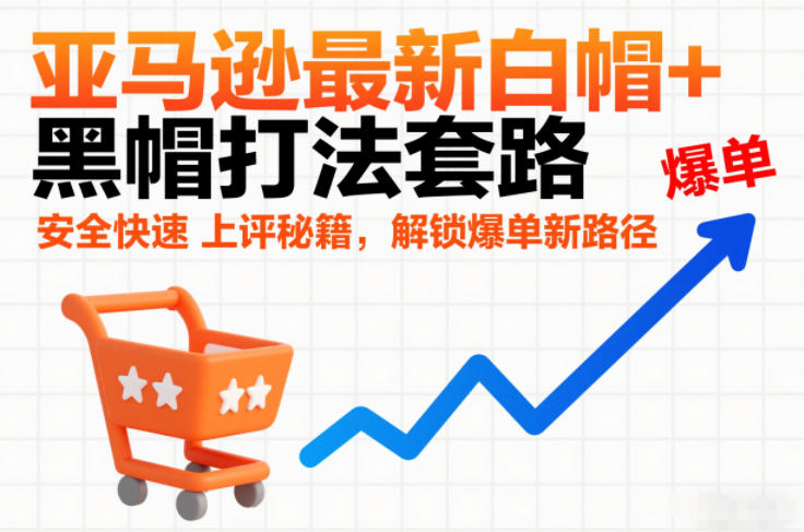 亚马逊最新白帽+黑帽打法套路，安全快速上评秘籍，解锁爆单新路径-选优云网创