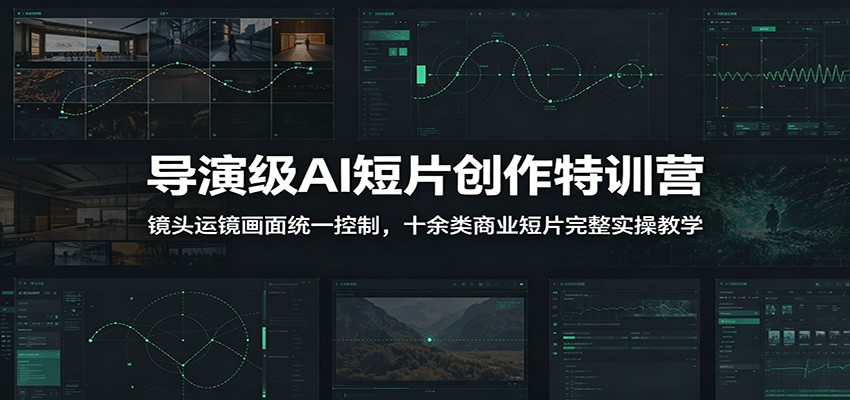 导演级AI短片创作特训营：镜头运镜画面统一控制，十余类商业短片完整实操教学(更新)-选优云网创
