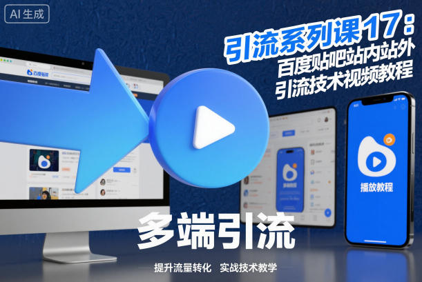 引流系列课17：百度贴吧站内站外引流技术视频教程-选优云网创