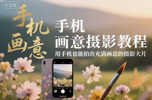 手机画意摄影教程，用手机也能拍出充满画意的摄影大片-选优云网创