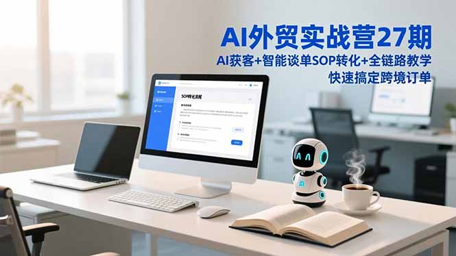 AI外贸实战营27期，AI获客+智能谈单+SOP转化+全链路教学，快速搞定跨境订单-选优云网创