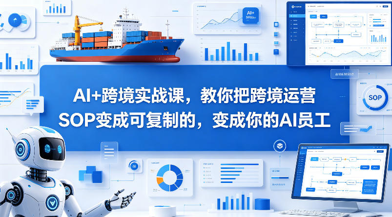 AI+跨境实战课，教你把跨境运营S0变成可复制的，变成你的AI员工-选优云网创