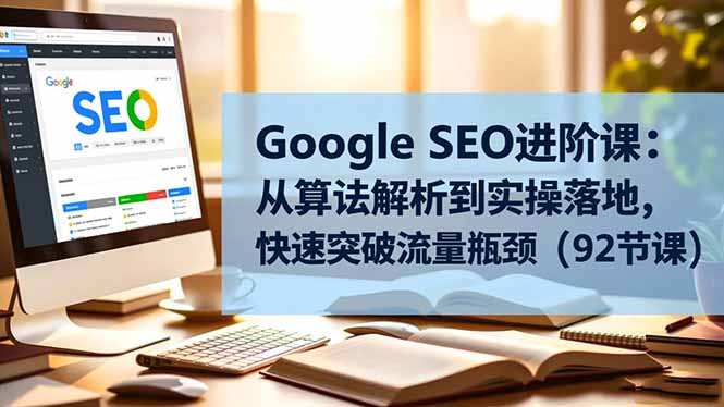 Google SEO进阶课：从算法解析到实操落地，快速突破流量瓶颈(92节课-选优云网创