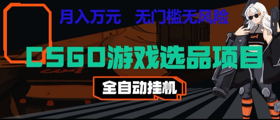 CSGO游戏自动扫货项目,全自动运行,月入1W,无风险,长期稳定可以做【揭秘】-选优云网创