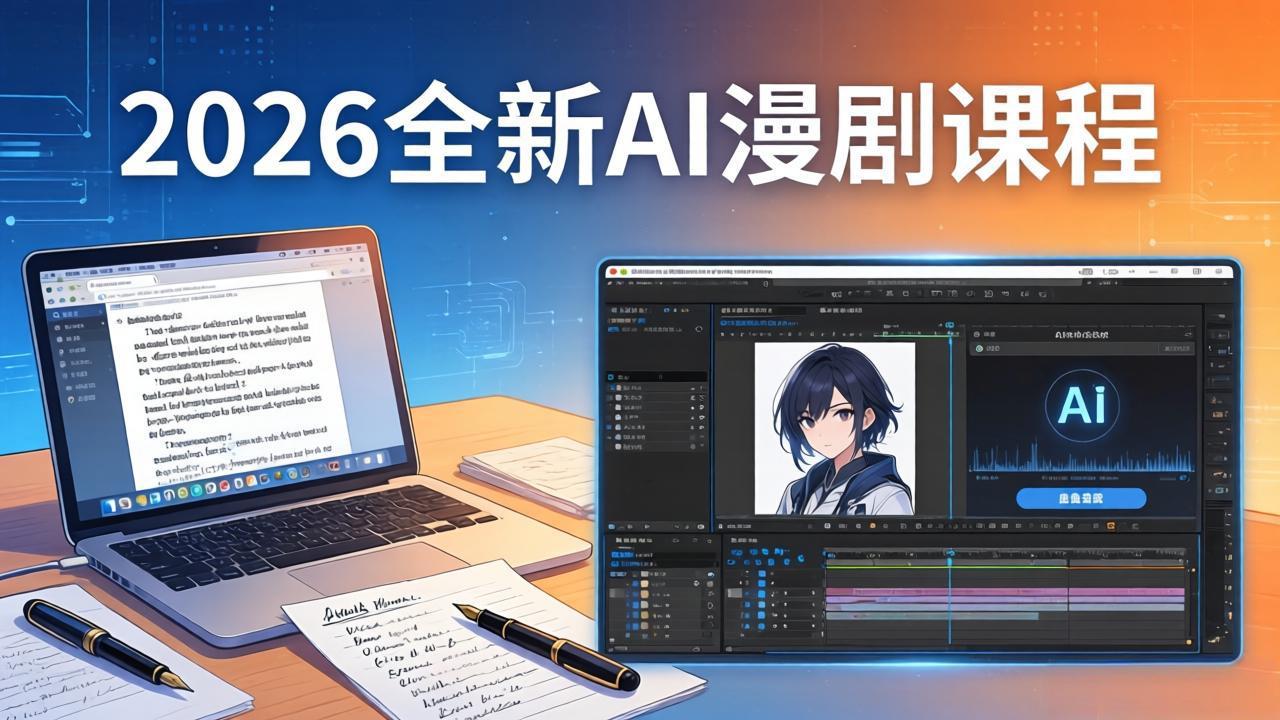 2026全新AI漫剧课程：覆盖创作全链路，教你写作分镜剪辑配音一站式打造漫剧作品-选优云网创