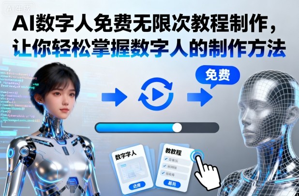 AI数字人免费无限次教程制作，让你轻松掌握数字人的制作方法-选优云网创