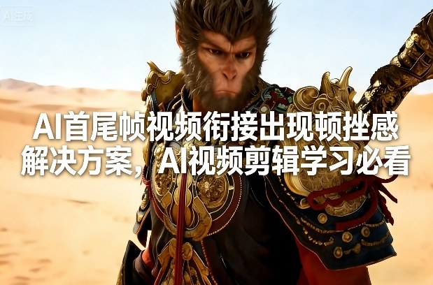 AI首尾帧视频衔接出现顿挫感解决方案，AI视频剪辑学习必看-选优云网创