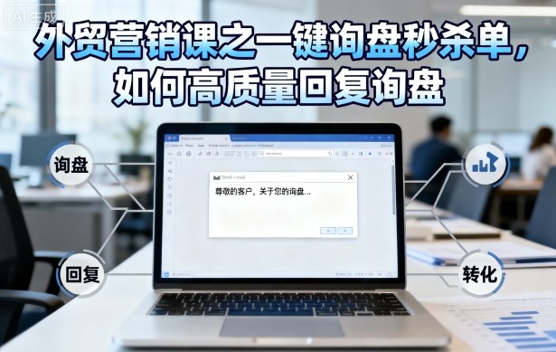外贸营销课之一键询盘秒杀单，如何高质量回复询盘-选优云网创