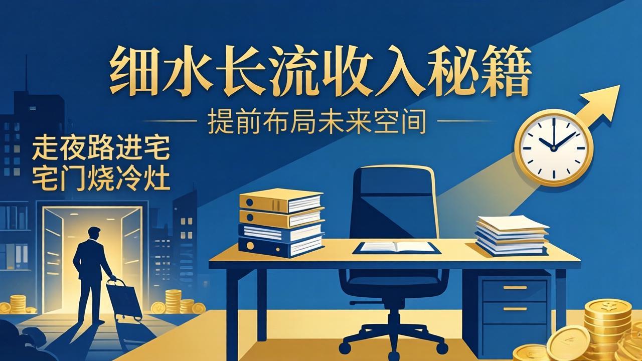 某付费文章：细水长流收入秘籍：走夜路进宅门烧冷灶，提前布局未来空间-选优云网创