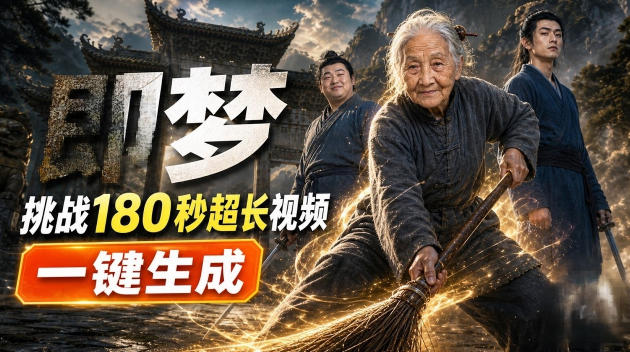 即梦挑战180秒超长视频！一键生成3分钟电影？完整制作流程详细分享！-选优云网创