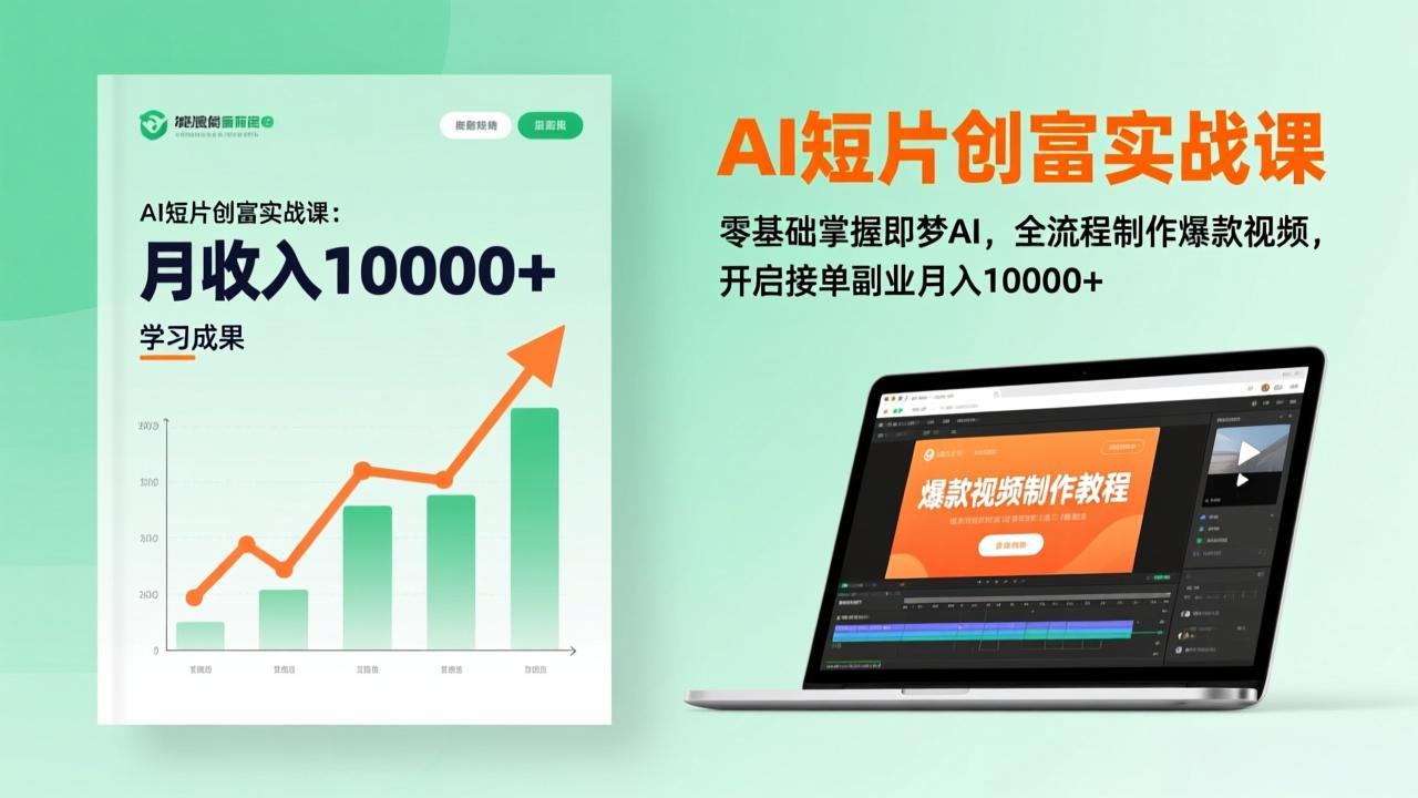 AI短片创富实战课:零基础掌握即梦AI,全流程制作爆款视频,开启接单副业月入10000+(更新-选优云网创