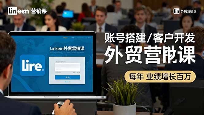 LinkedIn外贸营销课：账号搭建/客户开发/成交转化，年业绩增长百万+-选优云网创