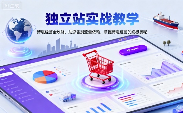 独立站实战教学，跨境经营全攻略，助您告别流量依赖，掌握跨境经营的终极奥-选优云网创