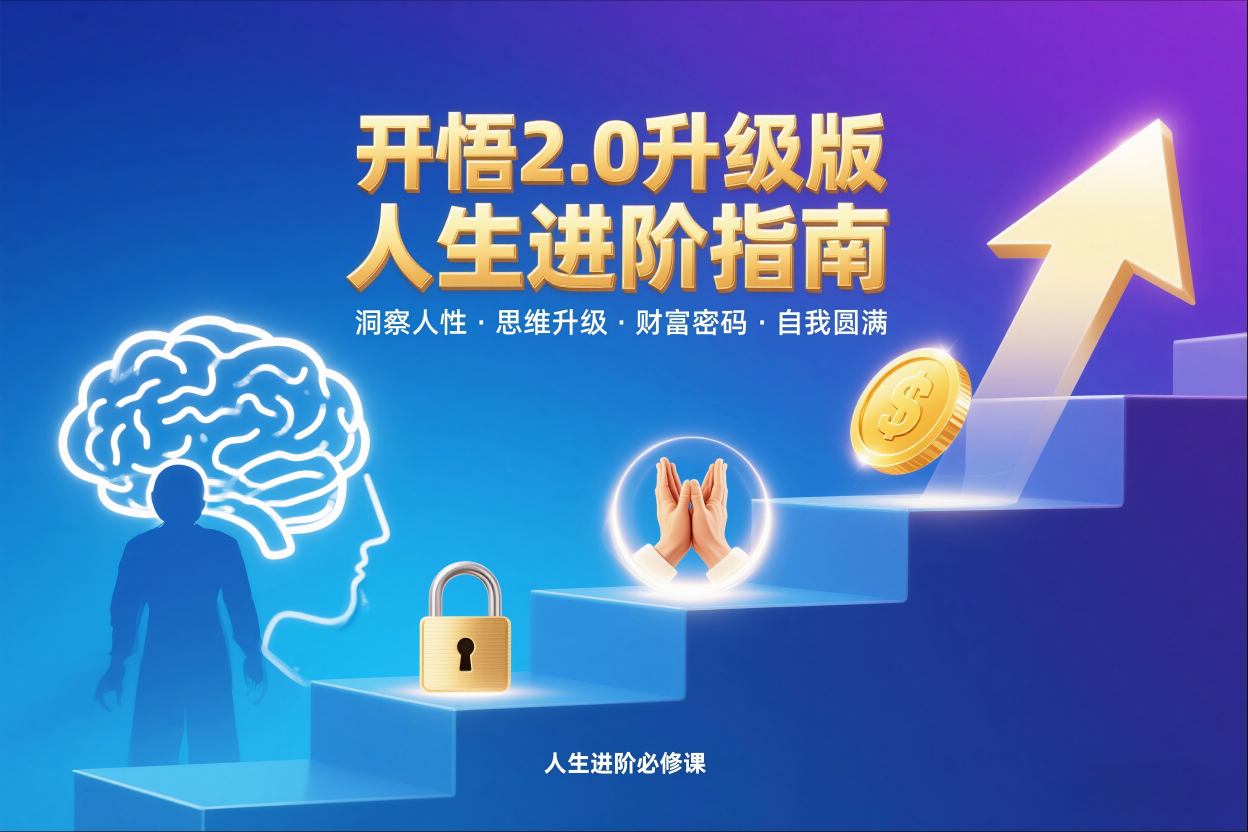 开悟2.0升级版人生进阶指南，洞察人性-思维升级-财富密码-自我圆满-选优云网创