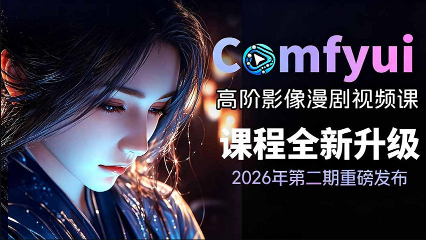 2026新版ComfyUI漫剧动画全流程实战课，0基础入门到进阶全流程动态漫，轻松实现流量变现-选优云网创