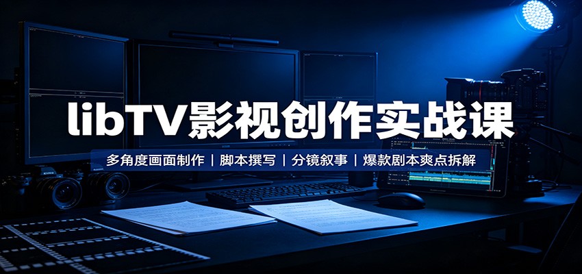 libTV影视创作实战课:多角度画面制作,脚本撰写,分镜叙事,爆款剧本爽点拆解-选优云网创
