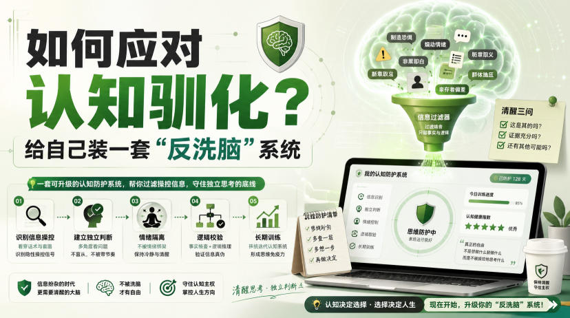 付费文章:如何应对认知驯化?给自己装一套“反洗脑”系统-选优云网创