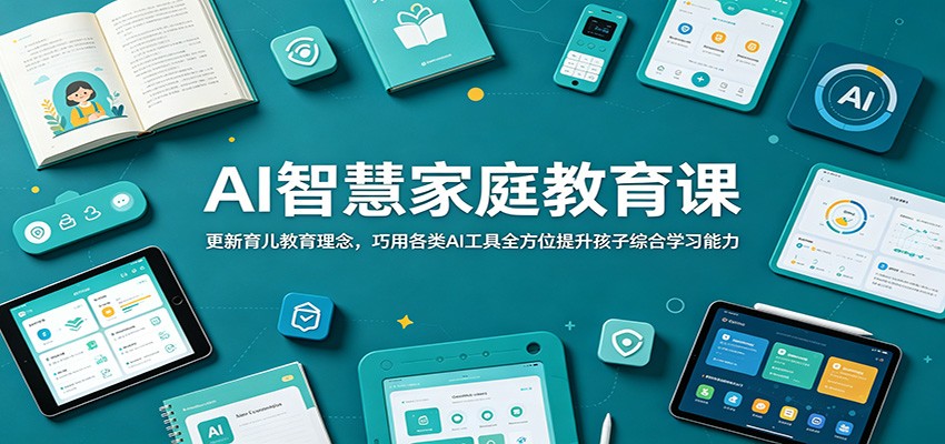 AI智慧家庭教育课：更新育儿教育理念，巧用各类AI工具全方位提升孩子综合学习能力-选优云网创