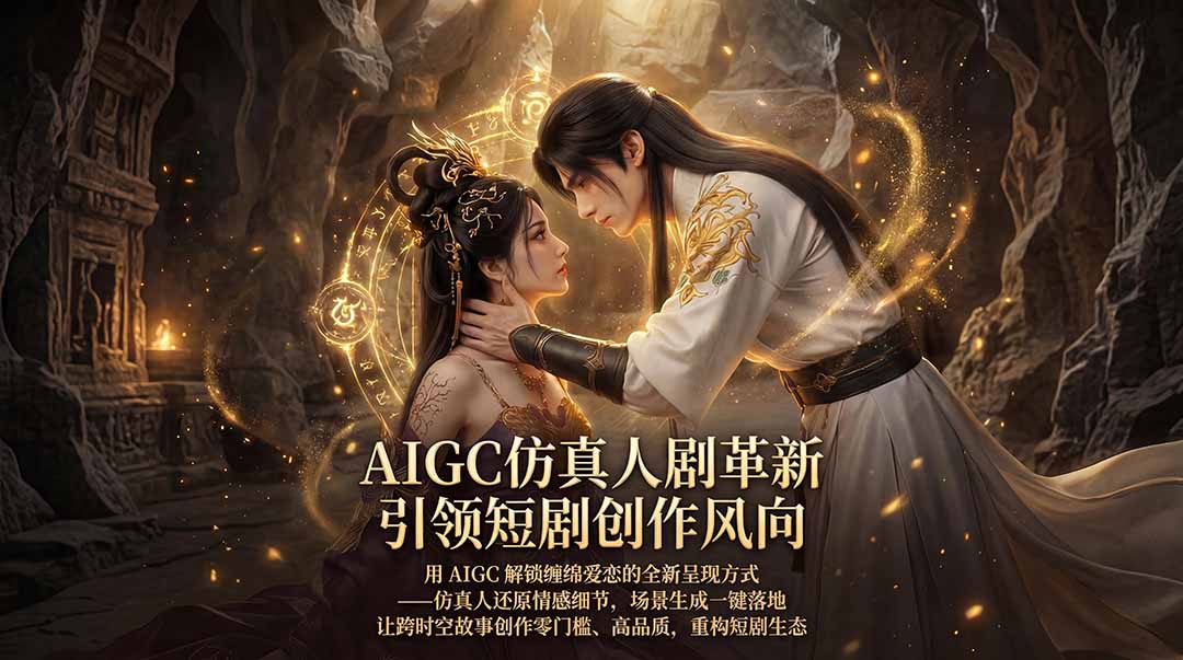 AIGC 仿真人短剧创作革新，解锁仙侠爱恋全新呈现，一键出高质场景，零门槛打造爆款剧集-选优云网创