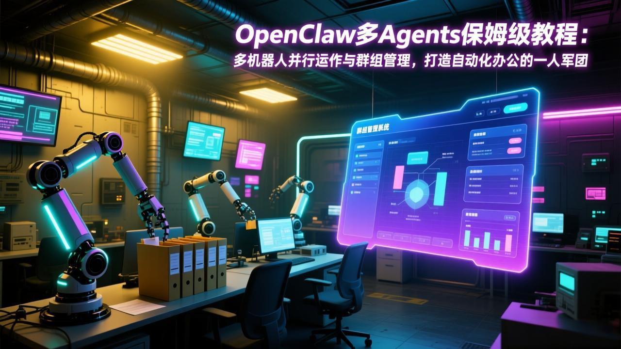 OpenClaw多Agents保姆级教程:多机器人并行运作与群组管理,打造自动化办公的一人军团-选优云网创