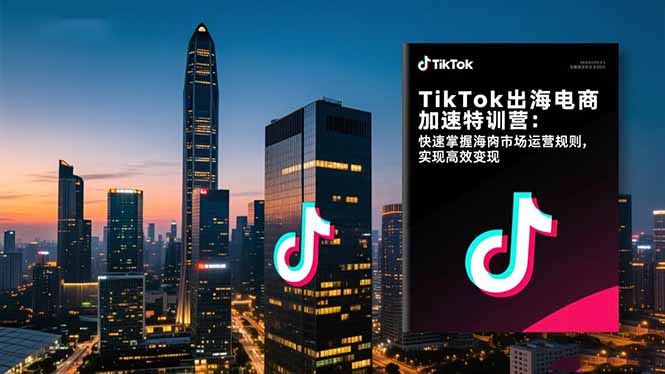 TikTok出海电商加速特训营-更新：快速掌握海外市场运营规则，实现高效变现-选优云网创
