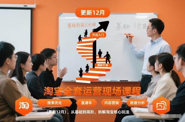 淘宝全套运营现场课程(更新26年1月)，从基础到高阶，拆解淘宝核心玩法-选优云网创