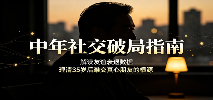 中年社交破局指南：解读友谊衰退数据，理清35岁后难交真心朋友的根源-选优云网创