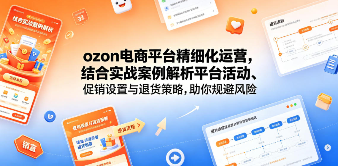 ozon电商平台精细化运营，结合实战案例解析平台活动、促销设置与退货策略，助你规避风险、提升销量-选优云网创