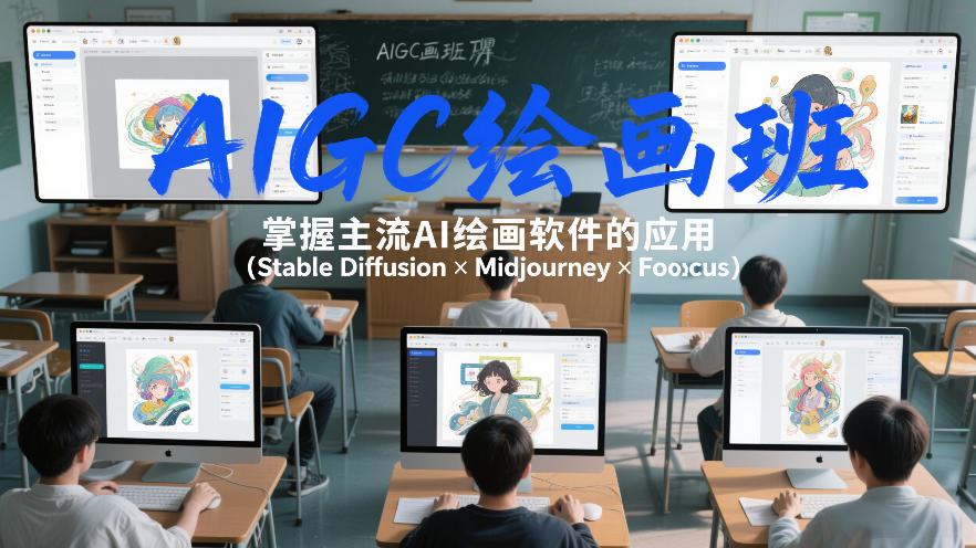 AIGC绘画班，掌握主流Ai绘画软件的应用(Stable Diffusion x Midjourney x Fooocus)-选优云网创