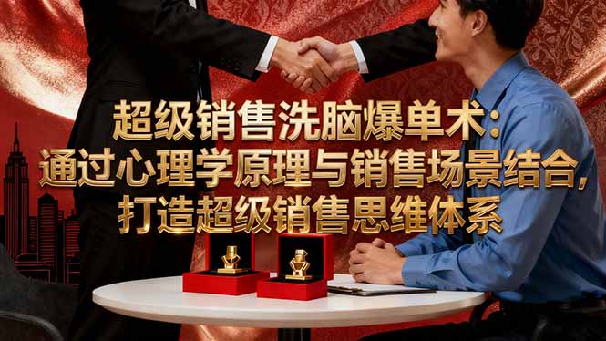 超级销售洗脑爆单术：通过心理学原理与销售场景结合,打造超级销售思维体系-选优云网创