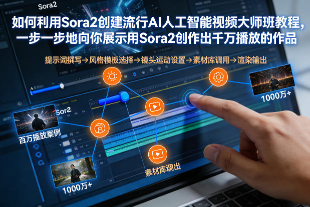 如何利用Sora2创建流行AI人工智能视频大师班，一步一步地向你展示用Sora2创作出千万播放的作品-选优云网创