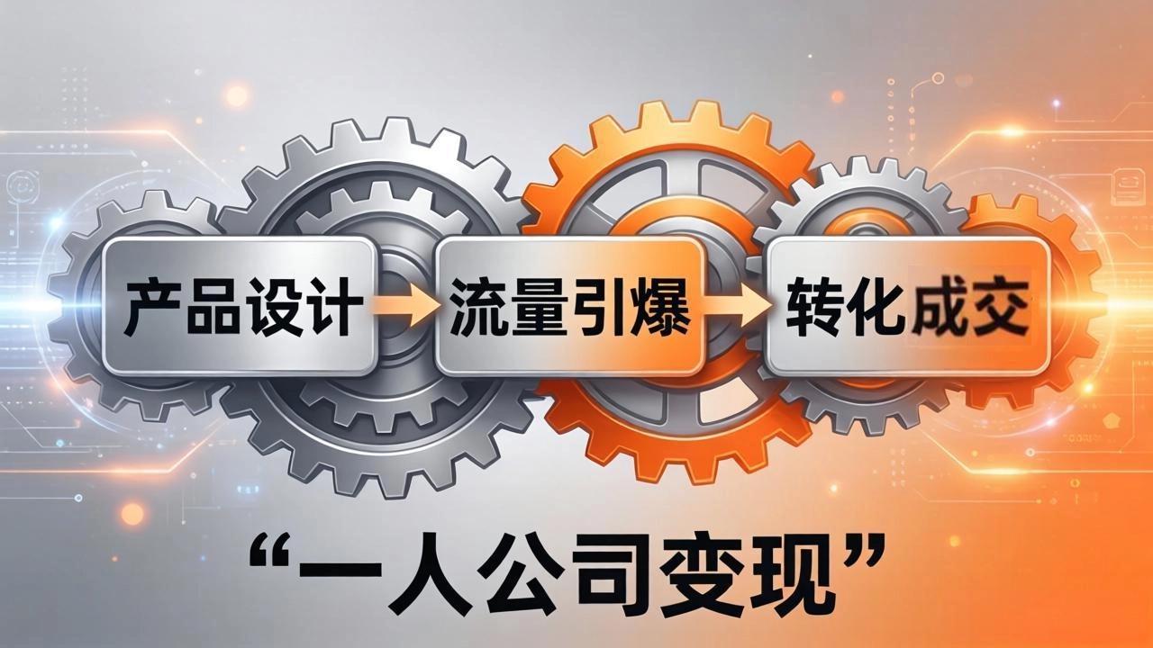 一人公司变现全攻略：产品设计+流量引爆+转化成交，打造不受年龄限制的长期事业-选优云网创