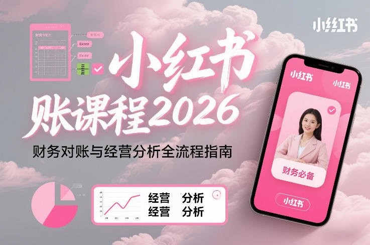 小红书对账课程2026，财务对账与经营分析全流程指南-选优云网创