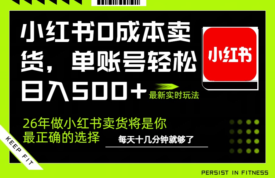 小红书0成本AI卖货，单账号轻松日入500+，完全托管AI，可矩阵放大-选优云网创