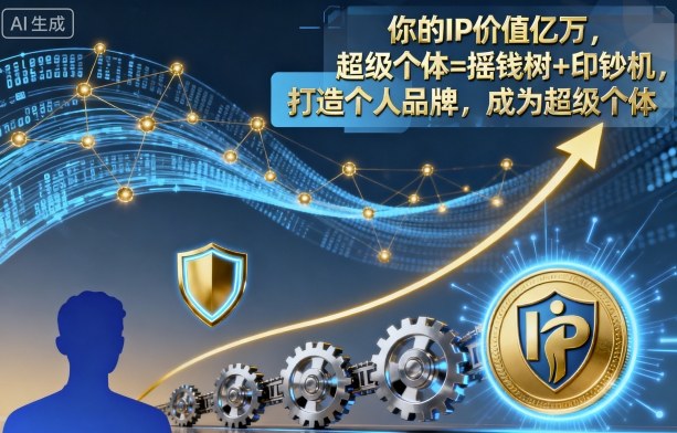 你的IP价值亿万，超级个体=摇钱树+印钞机，打造个人品牌，成为超级个体-选优云网创