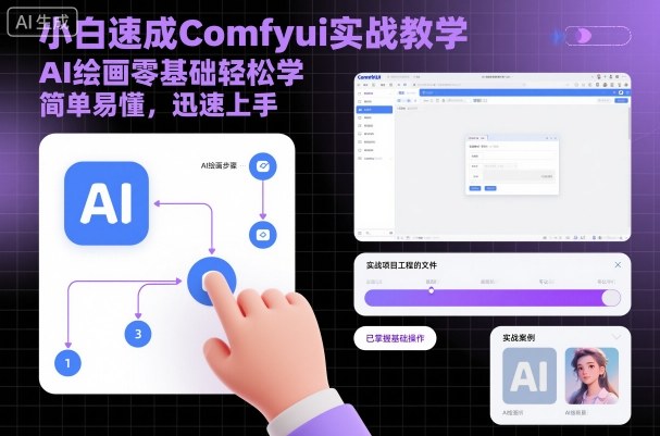 小白速成Comfyui实战教学，AI绘画零基础轻松学，简单易懂，迅速上手-选优云网创