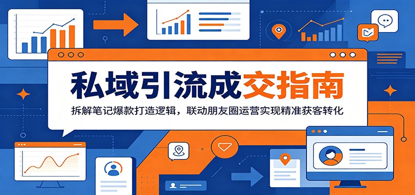 私域引流成交指南：拆解笔记爆款打造逻辑，联动朋友圈运营实现精准获客转化-选优云网创