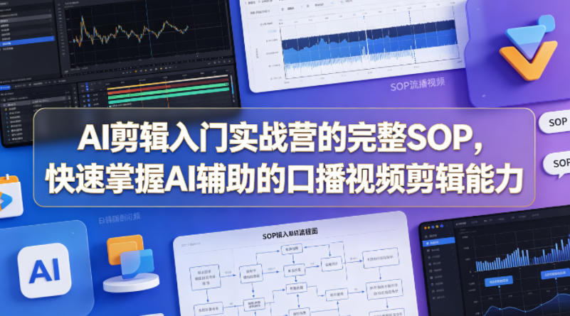 AI剪辑入门实战营的完整SOP,快速掌握AI辅助的口播视频剪辑能力-选优云网创