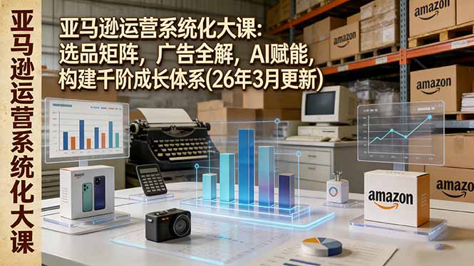 亚马逊运营系统化大课：选品矩阵，广告全解，AI赋能，构建千阶成长体系(26年3月更新-选优云网创