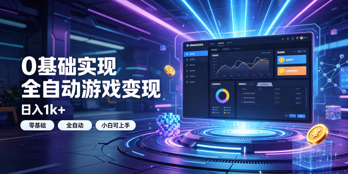 0基础实现全自动游戏变现，日入1k+，小白直接上手搞钱！【揭秘】-选优云网创