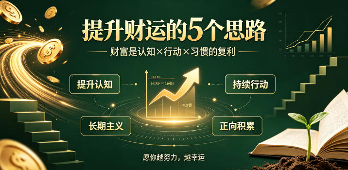 付费文章：提升财运的5个思路——财富是认知x行动x习惯的复利，愿你越努力，越幸运-选优云网创