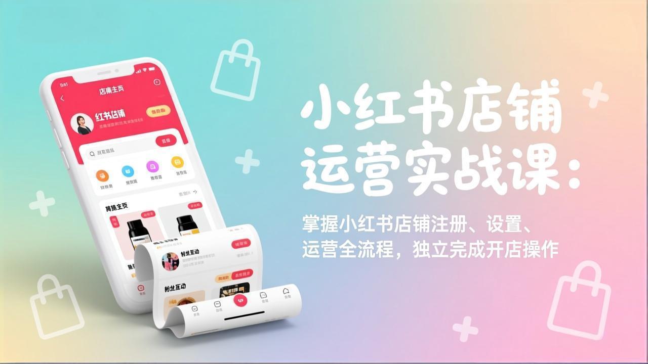 小红书店铺运营实战课：掌握小红书店铺注册、设置、运营全流程，独立完成开店操作-选优云网创