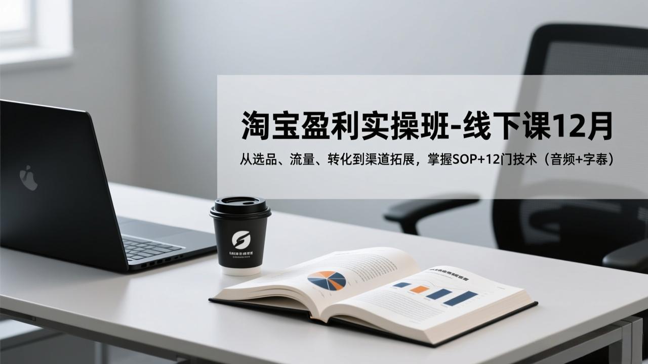 淘宝盈利实操班-线下课12月，从选品、流量、转化到渠道拓展，掌握SOP+12门技术(音频+字幕-选优云网创
