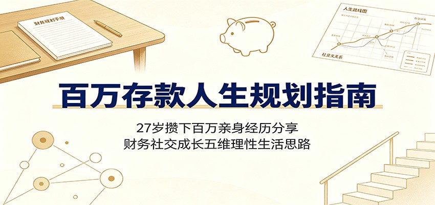百万存款人生规划指南：27岁攒下百万亲身经历分享，财务社交成长五维理性生活思路-选优云网创