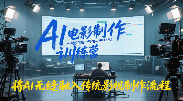 AI电影制作训练营，掌握AI视频生成一致性与电影剪辑，将AI无缝融入传统影视制作流程-选优云网创