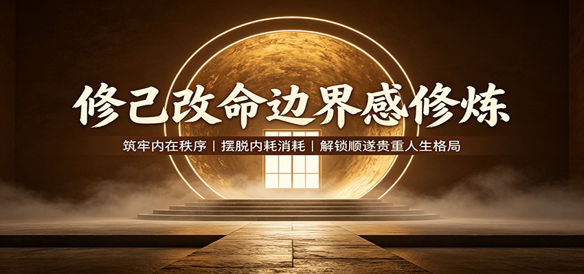 修己改命边界感修炼:筑牢内在秩序,摆脱内耗消耗,解锁顺遂贵重人生格局-选优云网创