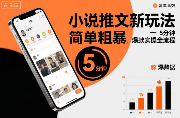 小说推文新玩法，简单粗爆，5分种一个爆款实操全流程-选优云网创
