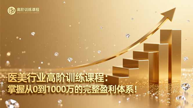 医美行业高阶训练课程：掌握从0到1000万的完整盈利体系！-选优云网创